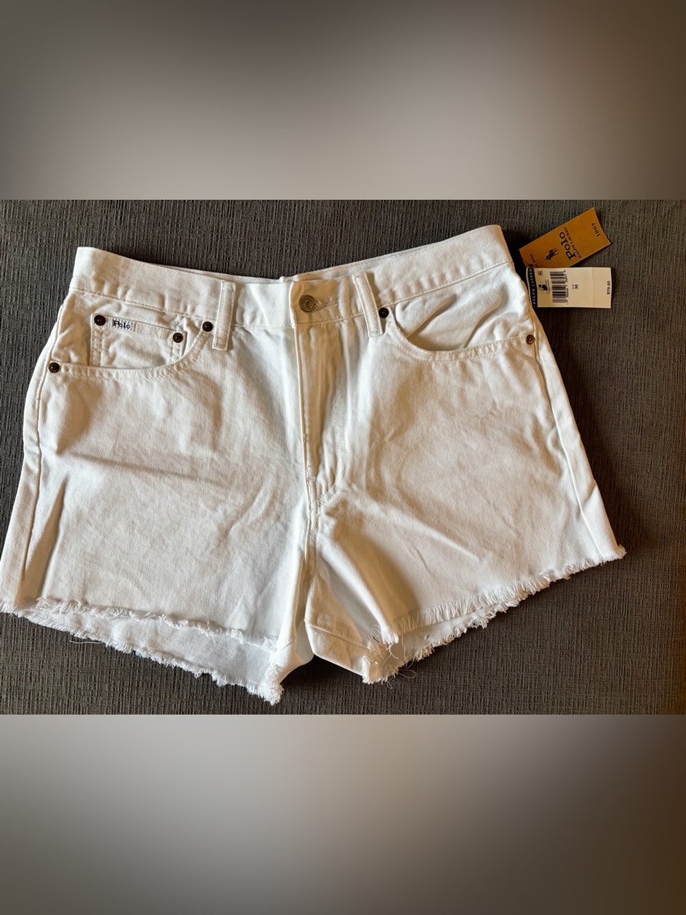 Polo by Ralph Lauren White Denim Cutoff Shorts